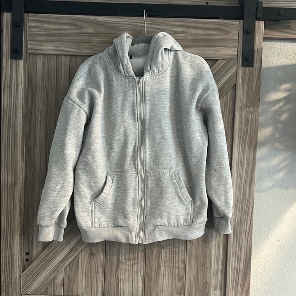 SHEIN Women’s‎ Gray Zip Up Hoodie Size L